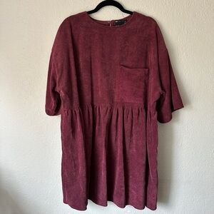 ASOS DESIGN Curve Cord T-shirt Mini Dress